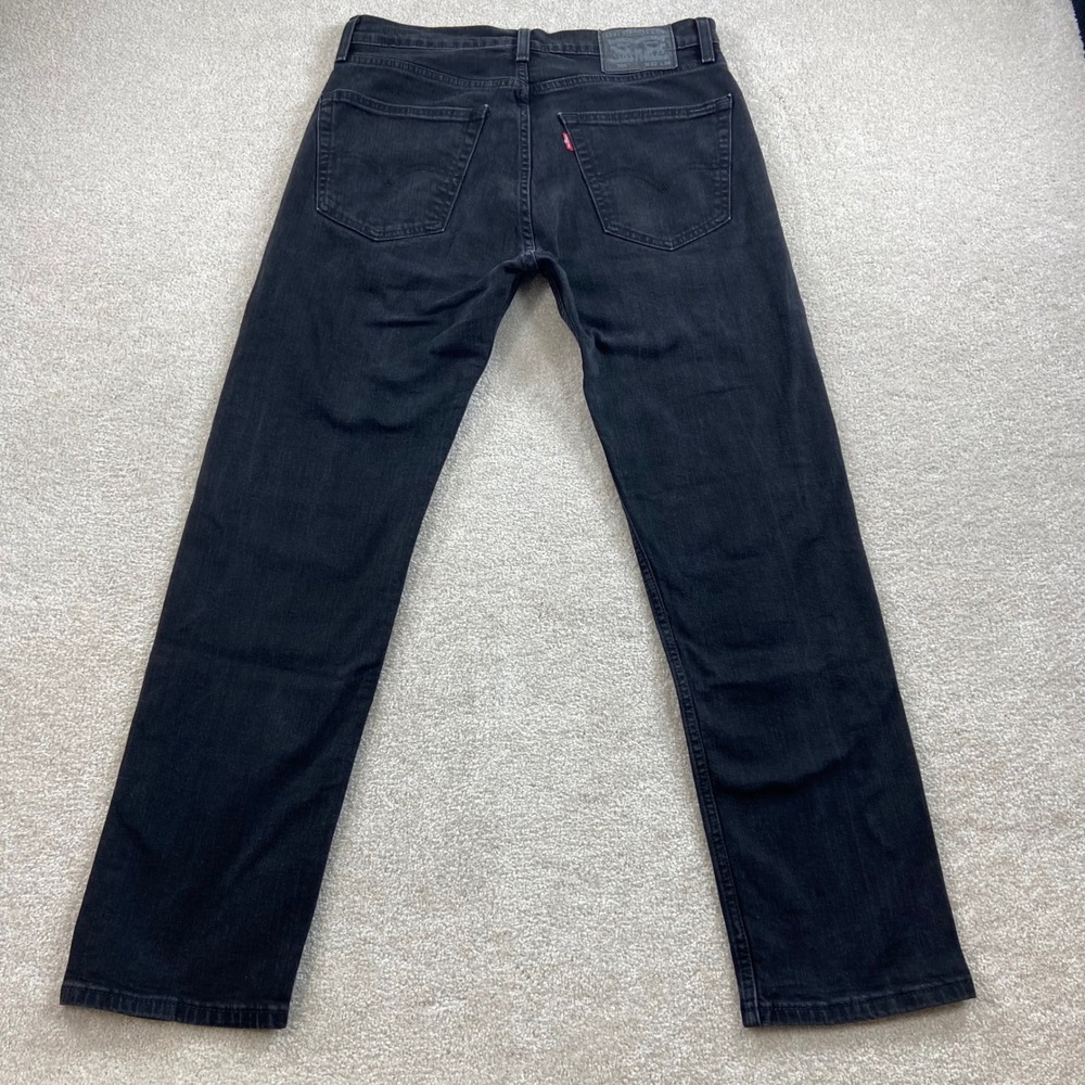 Levis 505 Regular Fit Jeans Mens 32 Black Straight Leg Denim